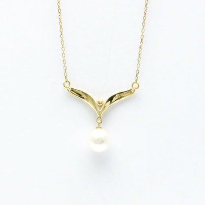 Mikimoto Pearl Diamond Necklace Yellow Gold (18K) Diamond