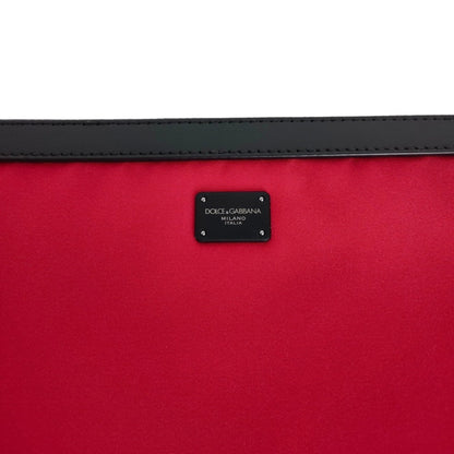 Dolce & Gabbana Super Pig Dg Love Print Handpouch Clutch Bag In Red