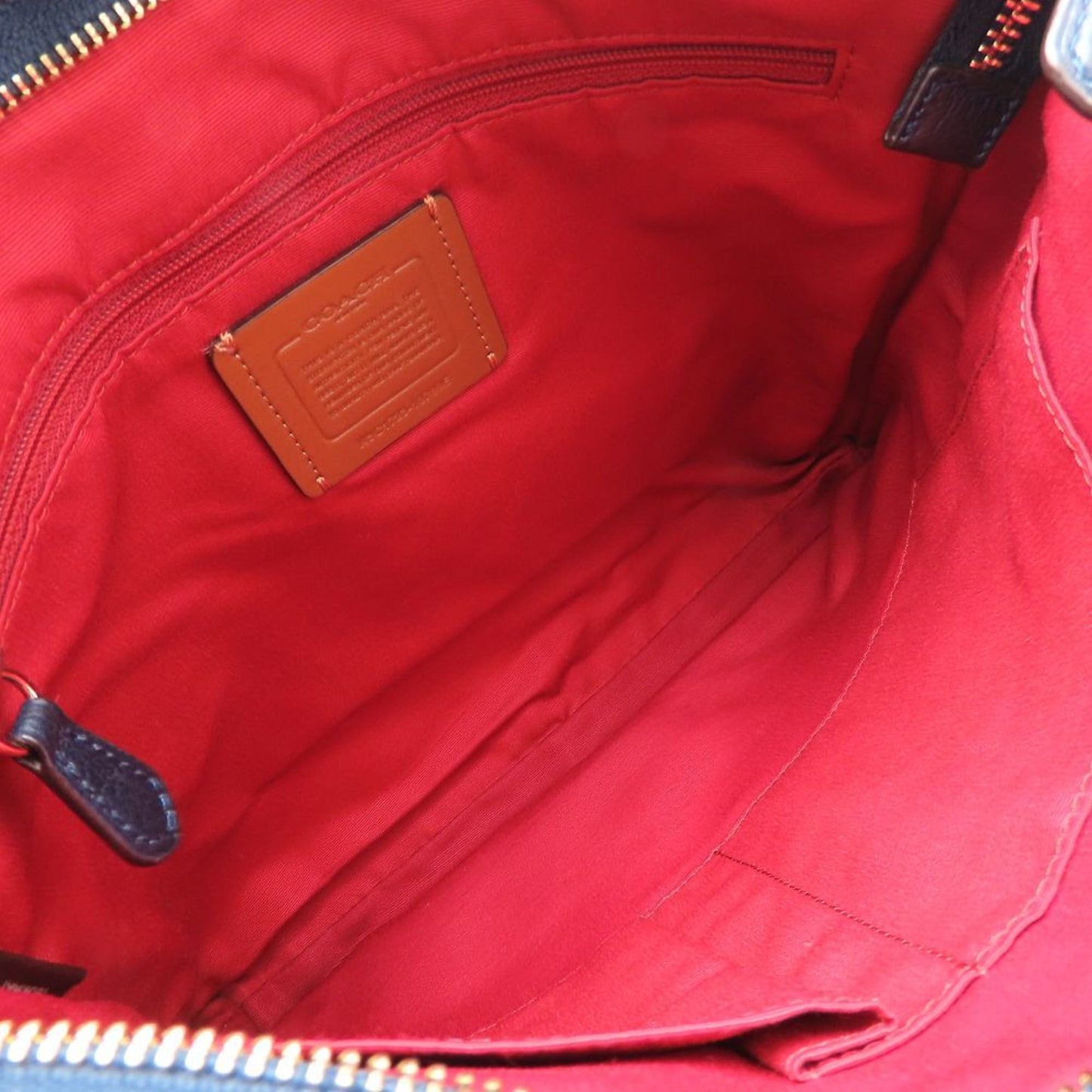 Coach 10769E Shoulder Bag In Denim And Leather