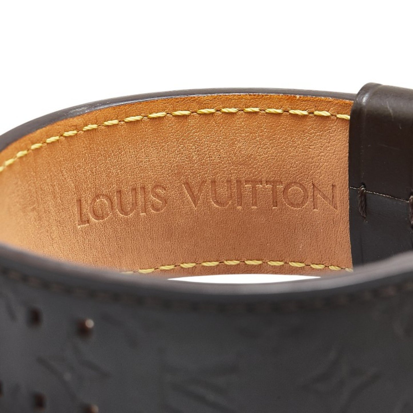 Louis Vuitton Tambour Watch Q1111 Quartz Brown Dial Stainless Steel Leather