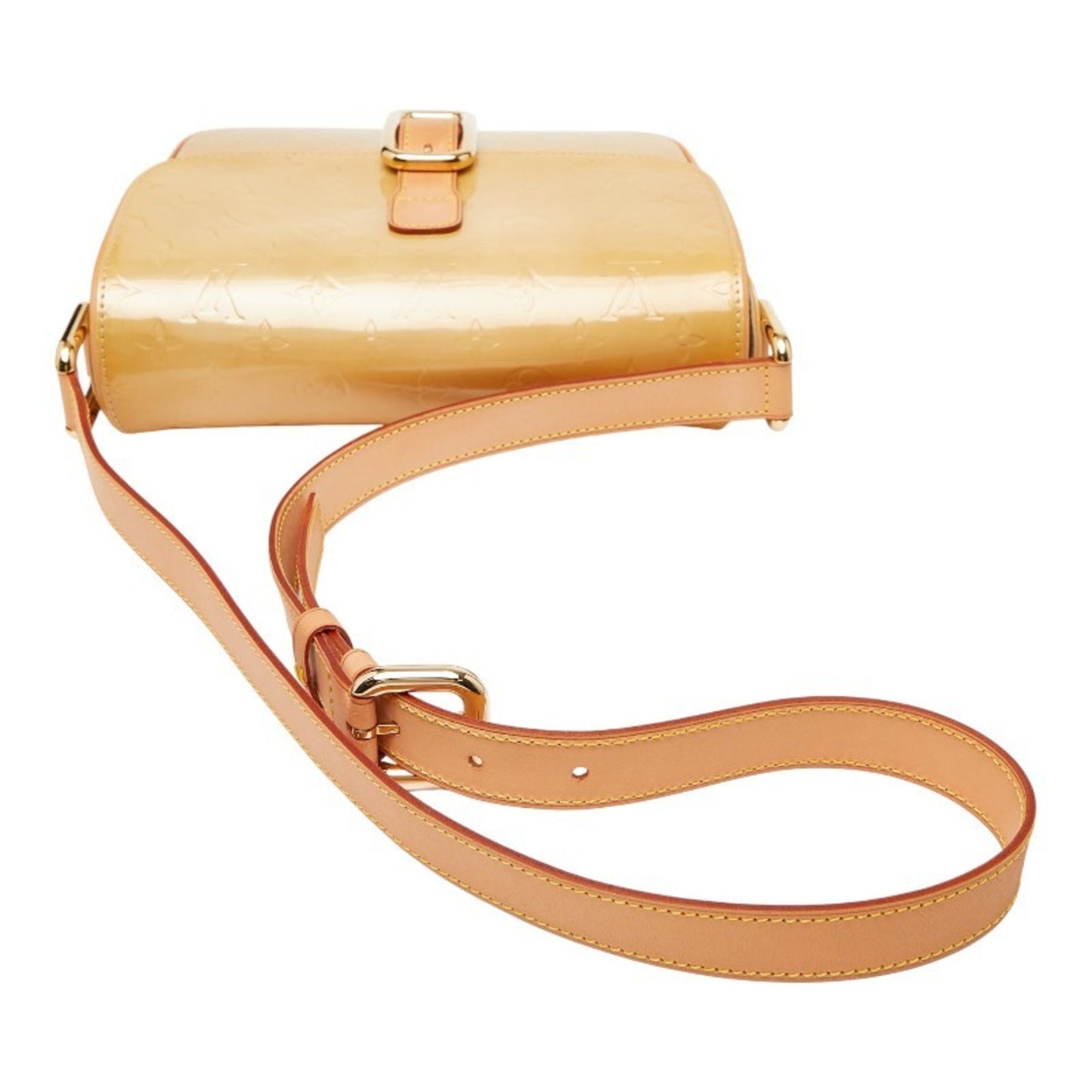 Louis Vuitton Monogram Vernis Christy Gm Shoulder Bag M91147 Beige Patent Leather