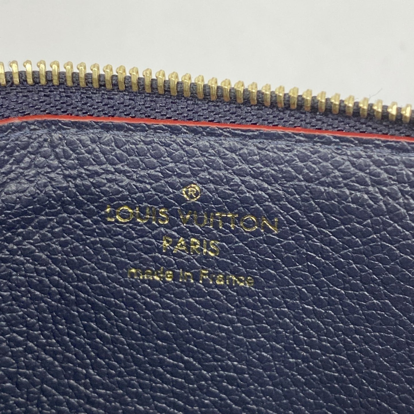 Louis Vuitton Monogram Empreinte Porte Carte Recto Verso Wallet/Coin Case M69420 Marine Rouge