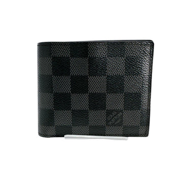 Louis Vuitton Louis Vuitton Bi-Fold Wallet Wallet Damier Graphite Portefeuille Marco Canvas N62664