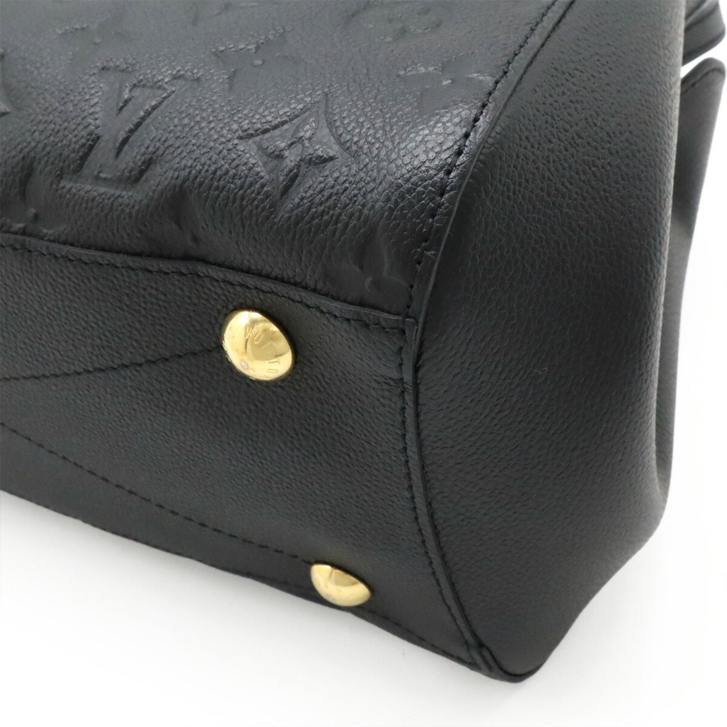 Louis Vuitton Monogram Empreinte Montaigne Mm Handbag/Shoulder Bag In Noir And Black