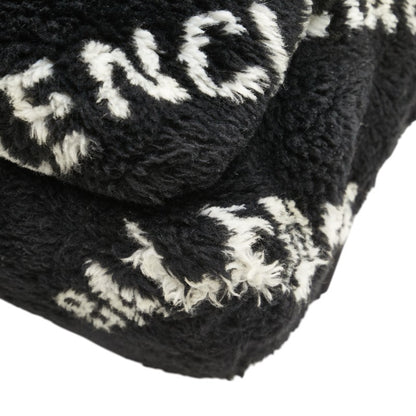 Balenciaga Everyday Backpack In Black And White With Faux Fur Leather