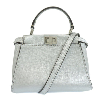 Fendi Peekaboo Mini Selleria 2-Way Handbag In Calfskin