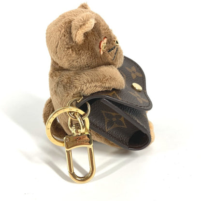 Louis Vuitton M01561 Monogram Cat Bag Charm Lv Cute Keychain Canvas Fur