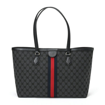 Balenciaga X Gucci Hacker Project Medium Tote Bag 680125 Canvas Leather Black S-156852