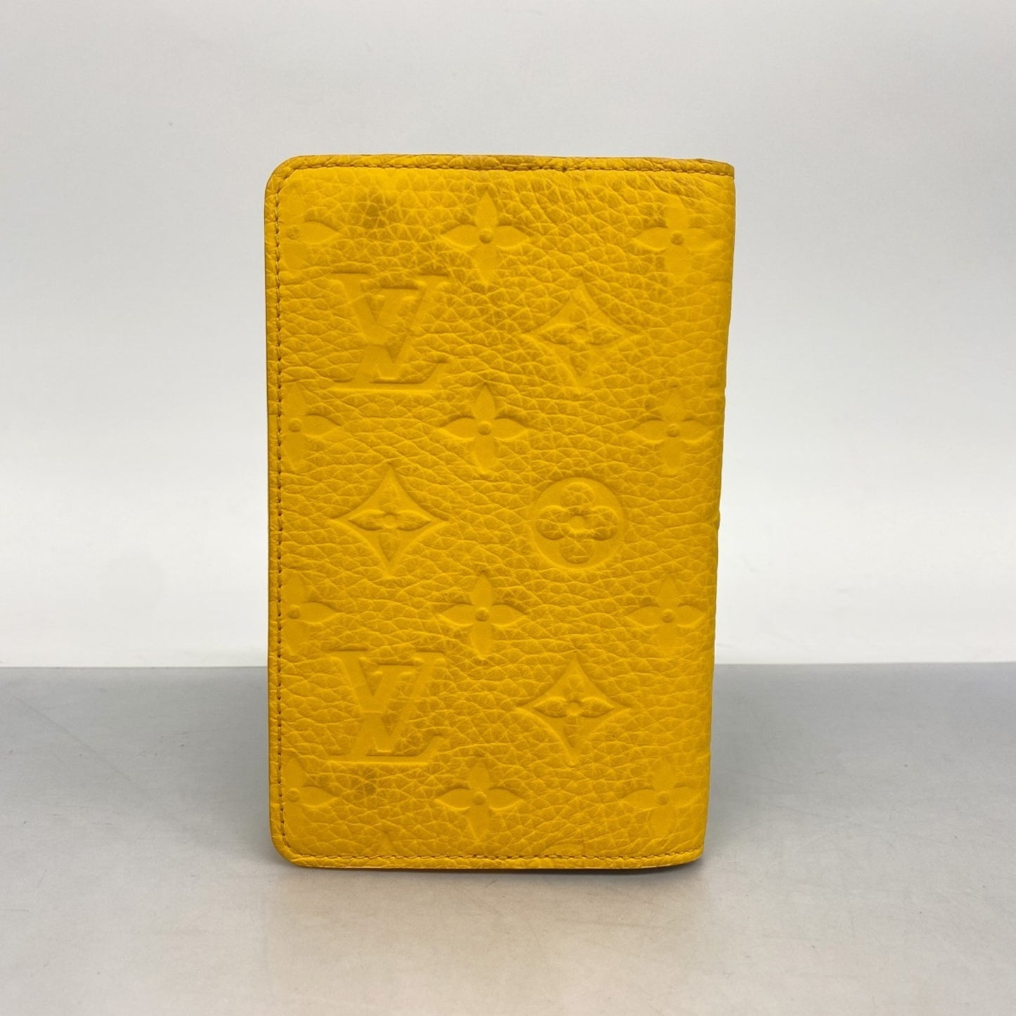 Louis Vuitton Monogram Taurillon Notebook Cover Pm Emily Gi1210 Saffron Yellow