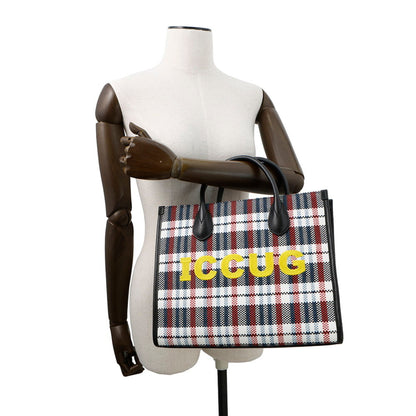 Gucci Embroidered Check Tote Bag