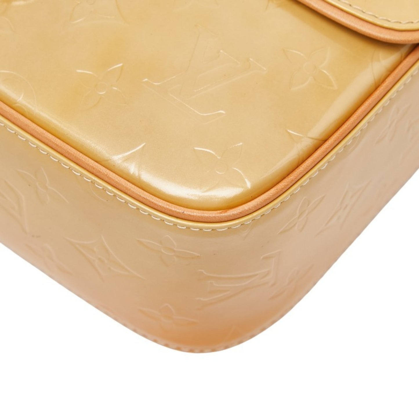 Louis Vuitton Monogram Vernis Christy Gm Shoulder Bag M91147 Beige Patent Leather