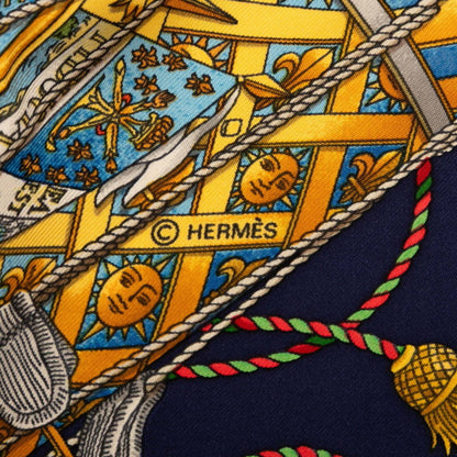 Herms Carr 90 "Les Tambours" Tambour Drums Scarf