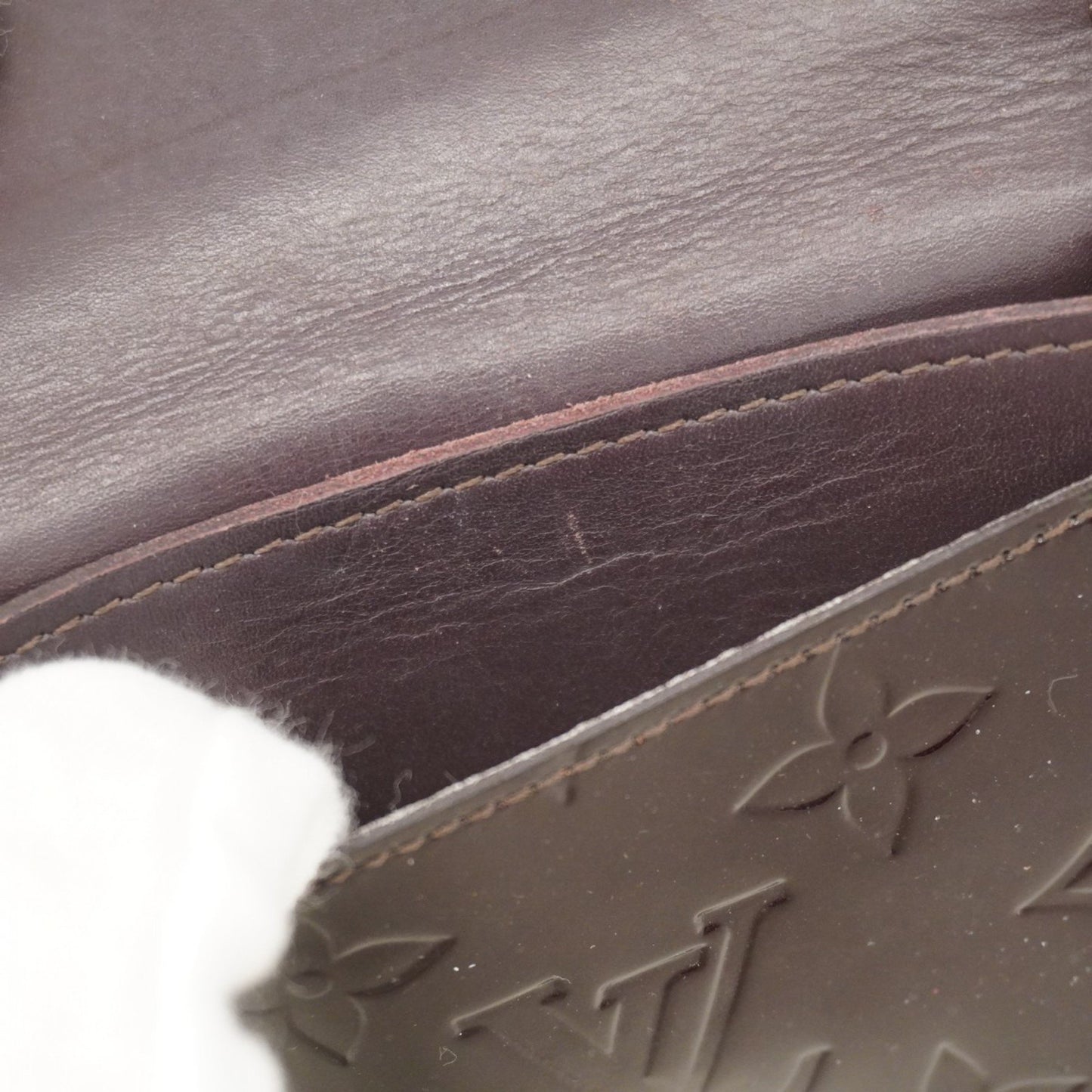 Louis Vuitton Vernis Envelope Carte De Visite Business Card Case M91409 Amaranth