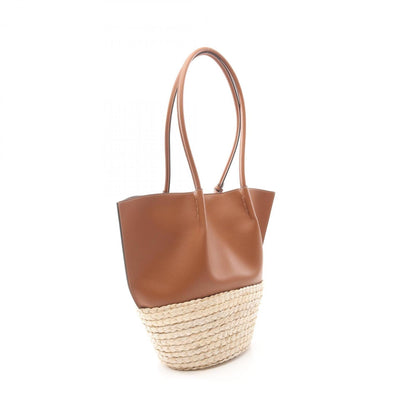 Tod'S Timeless Tote Bag Leather Raffia