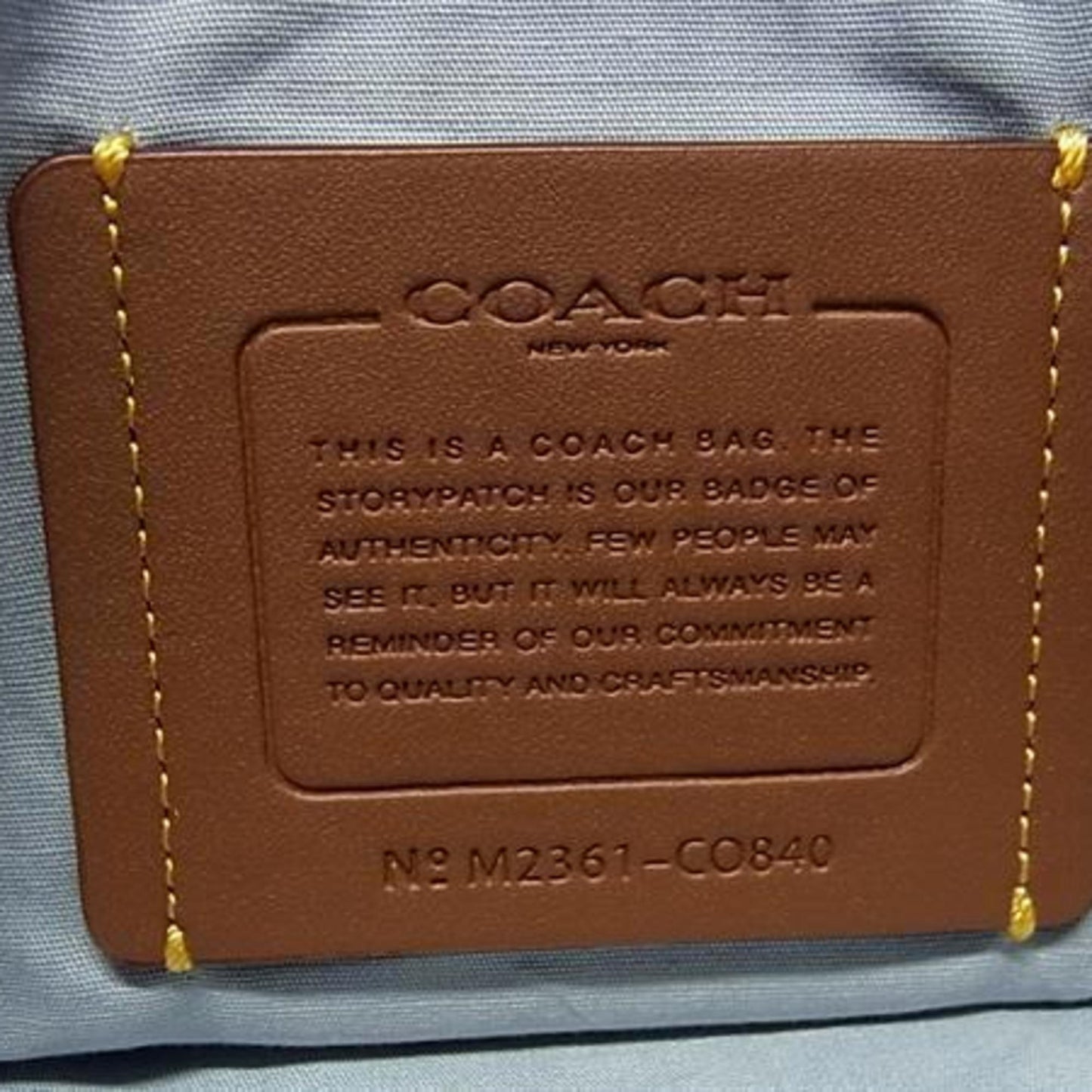Coach Hall Tote 33 Co840 Blue-Gray Paperweight Leather Bag