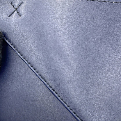 Loewe Handbag Puzzle Fold Mini Tote Shiny Calf Leather A657V25X01 2Way Navy
