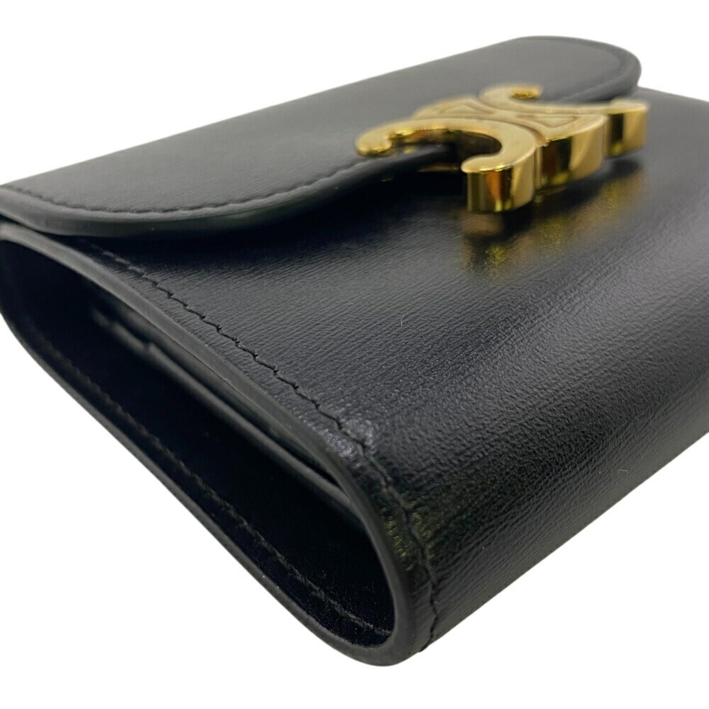 Celine Small Flap Wallet Trifold Black
