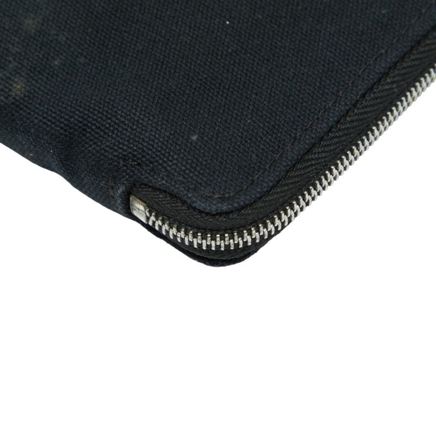 Hermes Herms Gm Fouletour Round Zip Long Wallet In Black