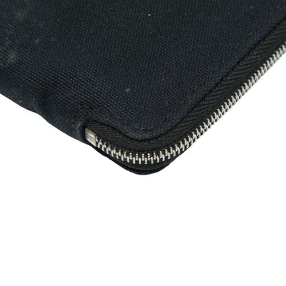 Hermes Herms Gm Fouletour Round Zip Long Wallet In Black