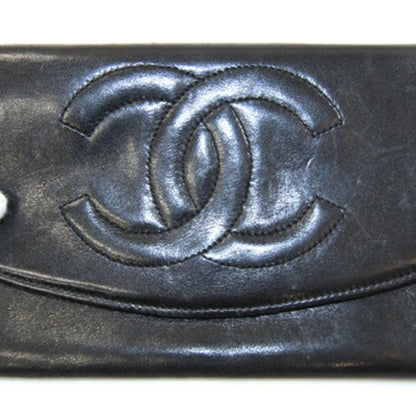 Chanel Coco Mark Black Lambskin Bifold Wallet