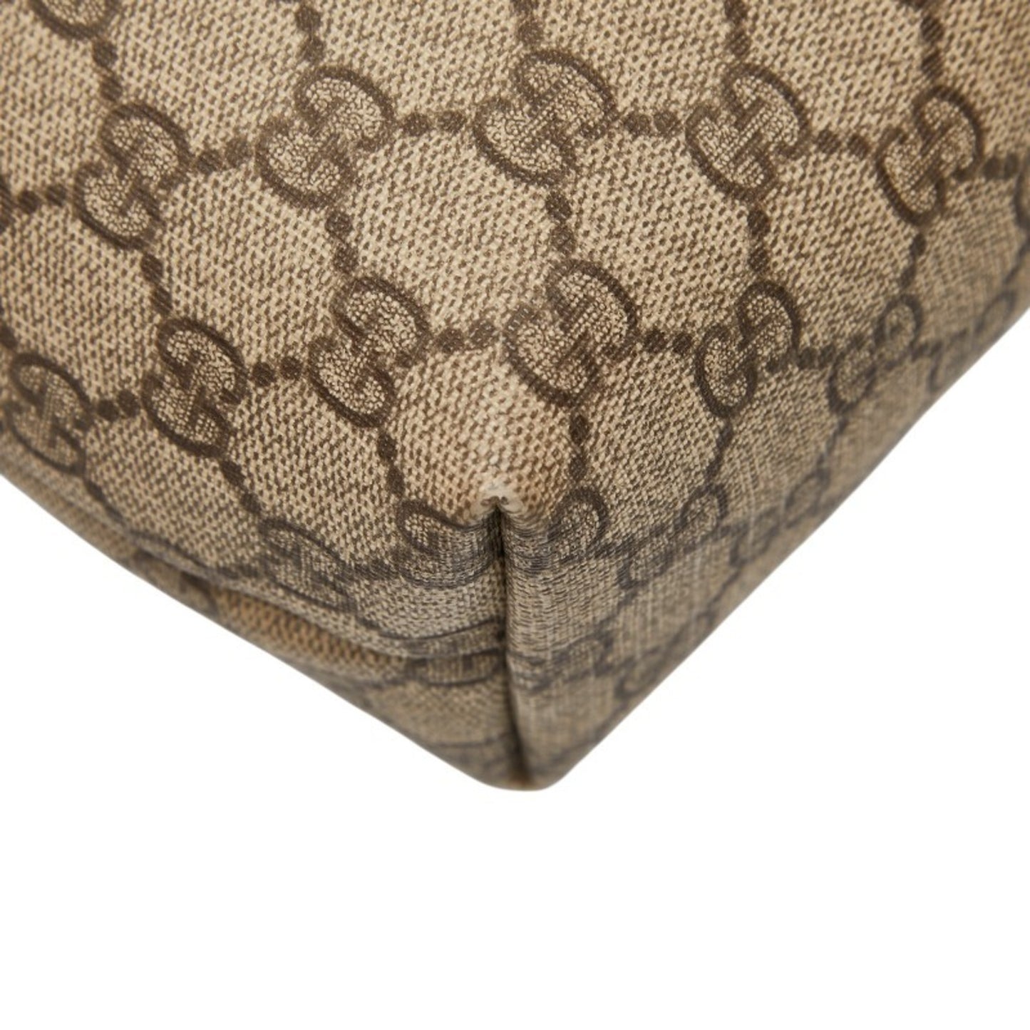 Gucci Gg Supreme Handbag Tote Bag 211138 Beige Ivory Leather