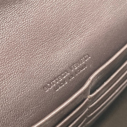 Bottega Veneta 150509 Intrecciato Flap Long Wallet In Brown Leather
