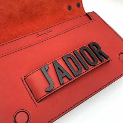 Christian Dior Dior Jadior Chain Shoulder Bag Leather Red/Black Maria Grazia Chiuri