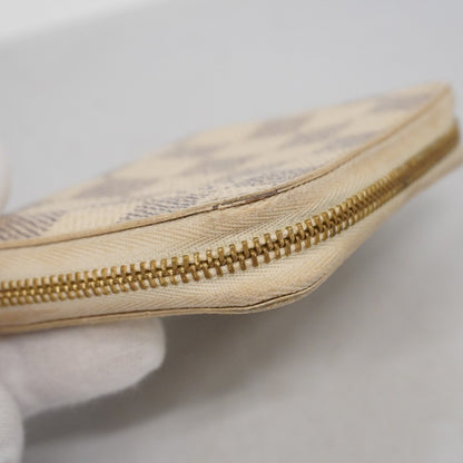 Louis Vuitton Damier Azur Zippy Coin Purse N63069 White
