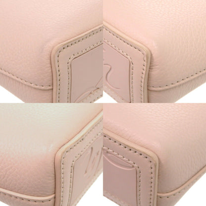 Like New Christian Louboutin Painted Cabata Mini Calfskin Leather Tote Bag In Pink Beige