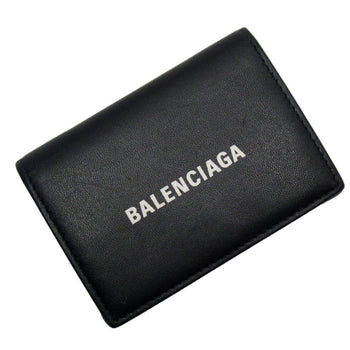 Balenciaga Tri-Fold Wallet Leather Black