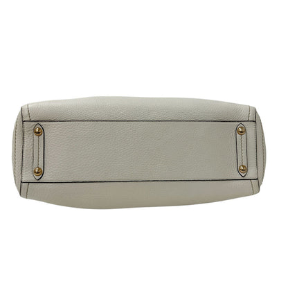 Salvatore Ferragamo Ferragamo Gancini Tote Bag In White Leather
