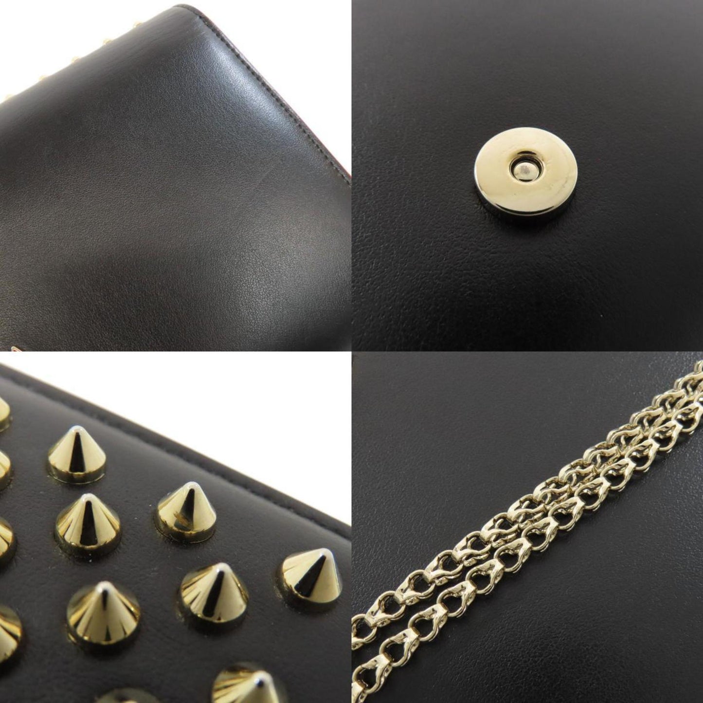 Christian Louboutin Studded Shoulder Bag Leather