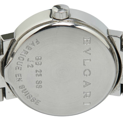 Bvlgari Watch Bb23Ss Quartz Black Dial Stainless Steel
