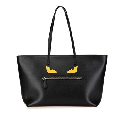 Fendi Bugs Monster Roll Bag Shoulder Tote 8Bh185 Black Multicolor Leather