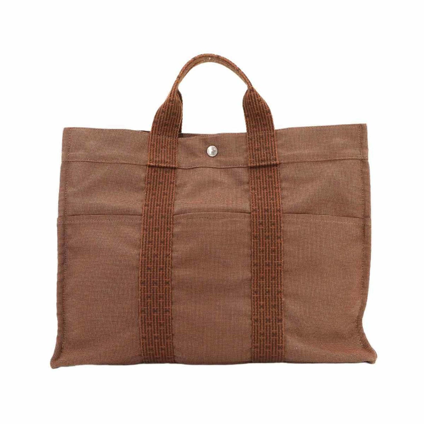 Hermes Herms Herline Mm Tote Bag In Brown Canvas