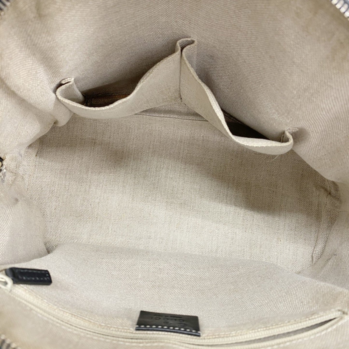 Gucci Micro Guccissima Handbag 449663 Leather Black Champagne