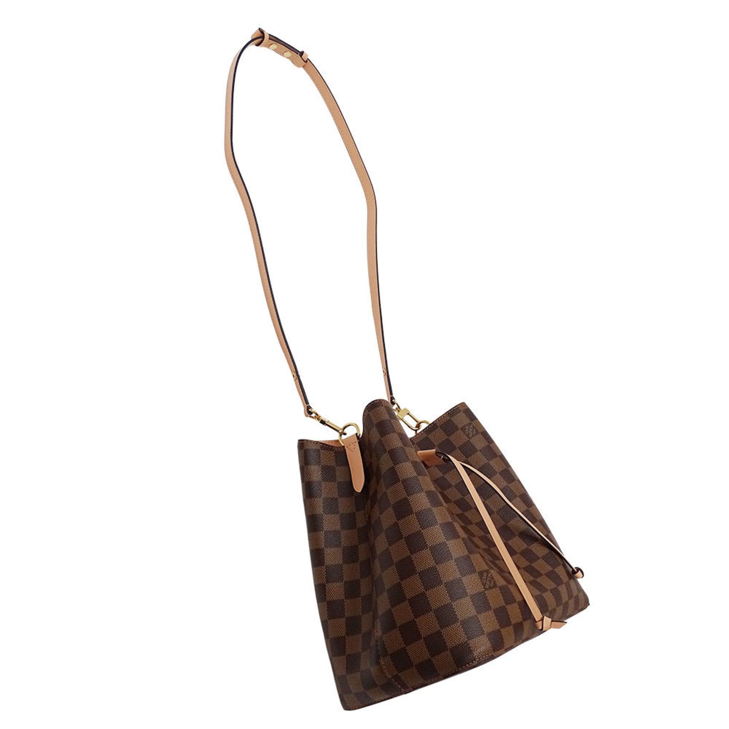 Louis Vuitton Neonoe Venus Damier Canvas Shoulder Bag (Brown/Pink) N40198