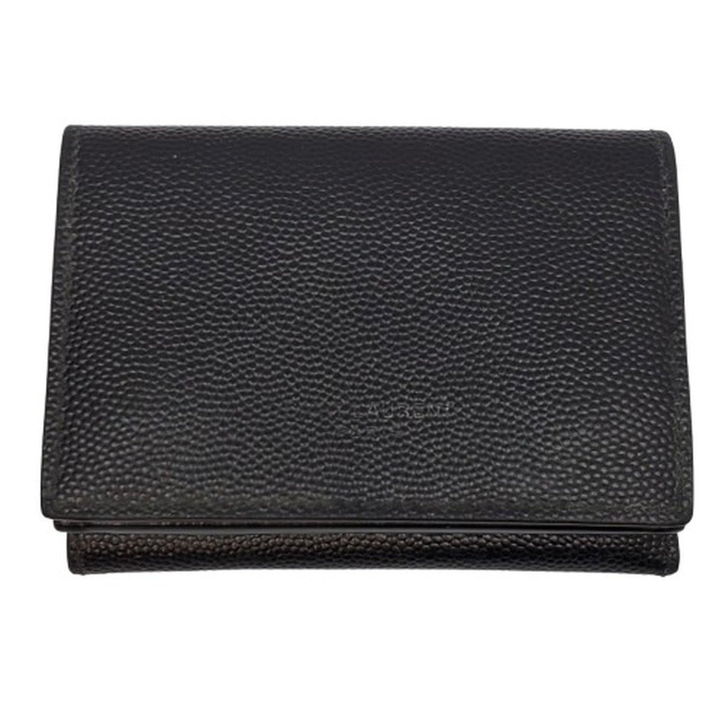 Yves Saint Laurent Saint Laurent Paris Caviar Leather Tri-Fold Wallet For Men And Women