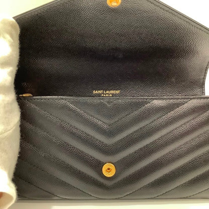 Yves Saint Laurent Saint Laurent Paris Caviar Quilted Long Flap Wallet