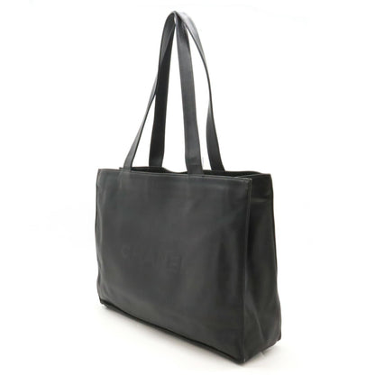 Chanel Coco Mark Tote Bag Shoulder Leather Black