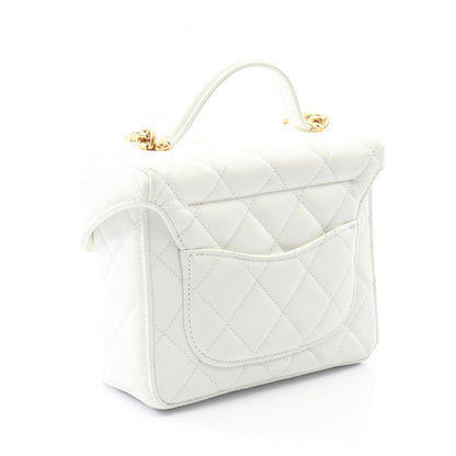 Chanel Matelasse Small Shoulder Bag In Calfskin Leather (Women'S) White As3729