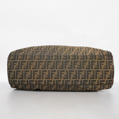 Fendi Zucca Nylon Canvas Handbag In Brown