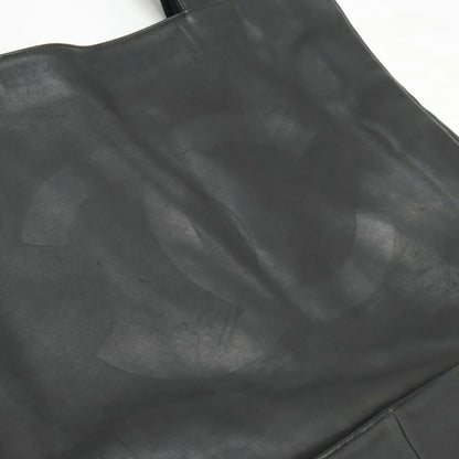 Chanel Coco Mark Tote Bag Shoulder Leather Black