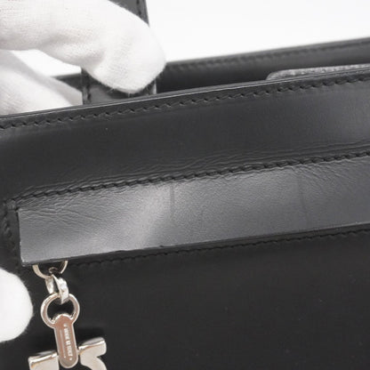 Salvatore Ferragamo Gancini Leather Handbag In Black For Women