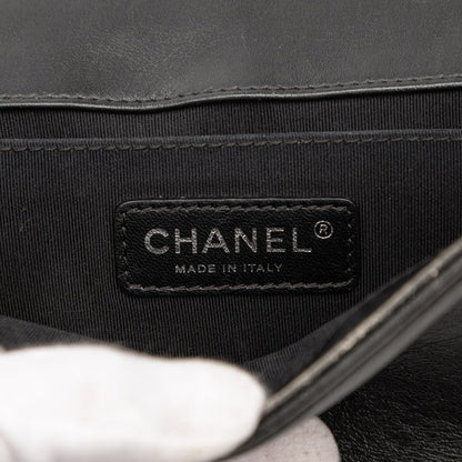 Chanel Coco Mark Stud Boy 20 Crossbody Chain Shoulder Bag In Black Lambskin