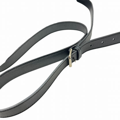 Gucci Shoulder Bag 337598 Gg Canvas Sherry Line Black Leather