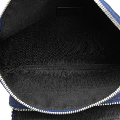Loewe Anagram Waist Bag/Body Bag In Navy Canvas