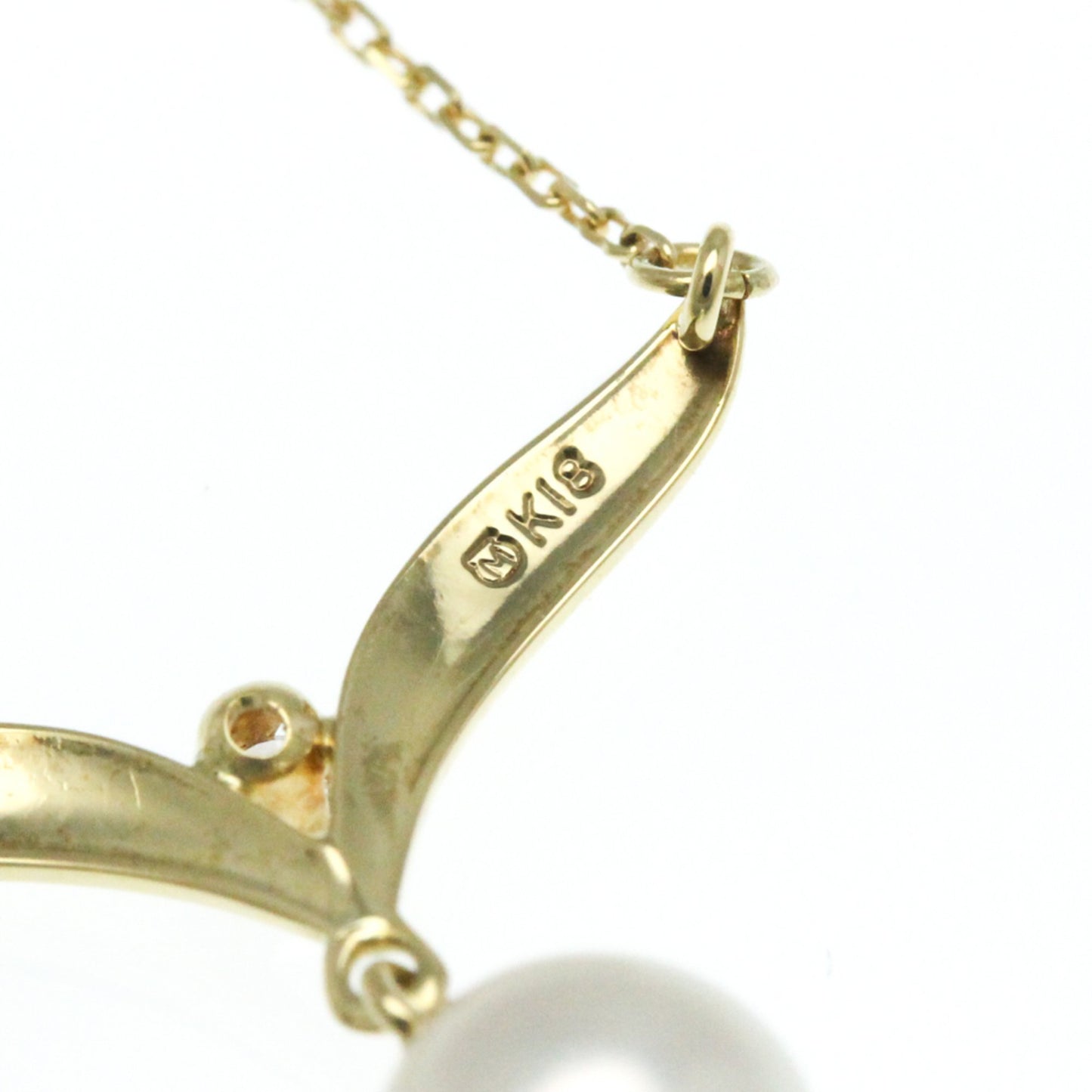 Mikimoto Pearl Diamond Necklace Yellow Gold (18K) Diamond
