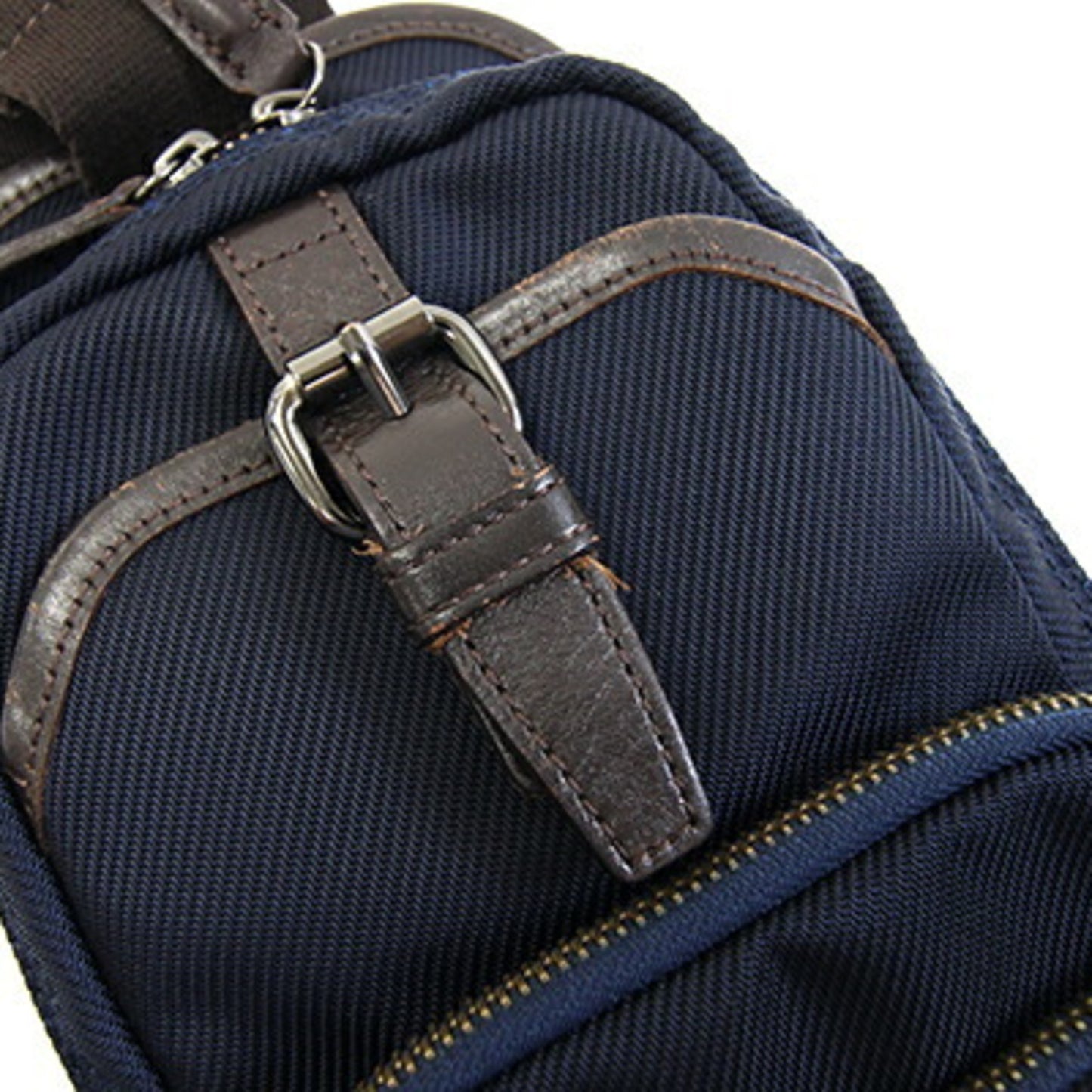 Burberry Body Bag Navy Dark Brown Nylon Canvas Leather Crossbody