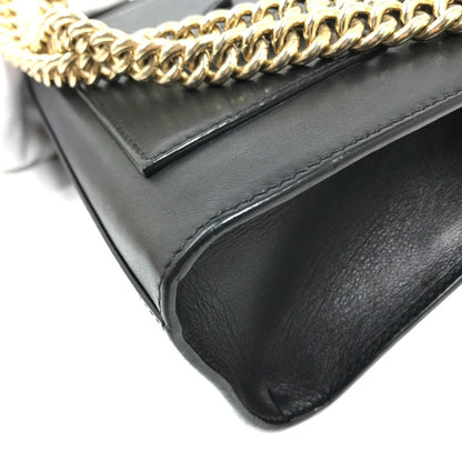 Gucci 409487 Small Padlock Chain Shoulder Bag Leather